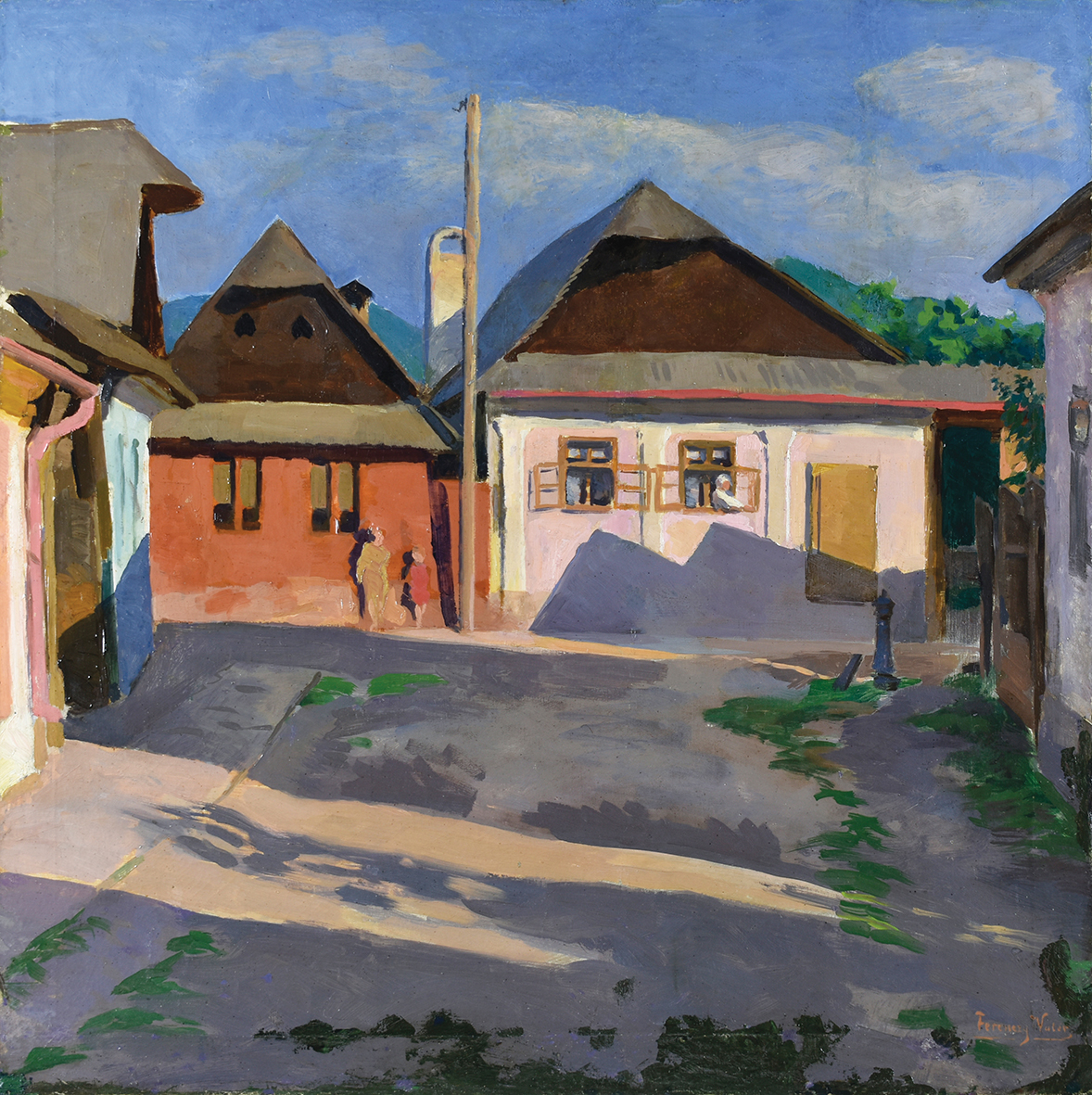 Valér FERENCZY (1885-1954), Stradă veche din Baia Mare (1910)